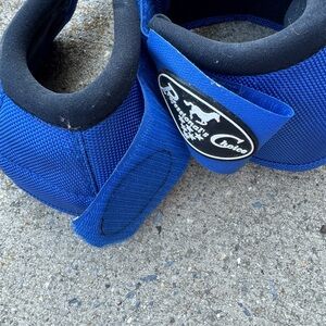 Blue and Black Medium bell boots